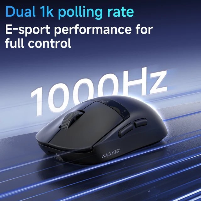 AJAZZ NJ07 / NJ-07 V2 Gaming Mouse 3in1 Connection PAW-3311 LED Digital Display - Gambar 4