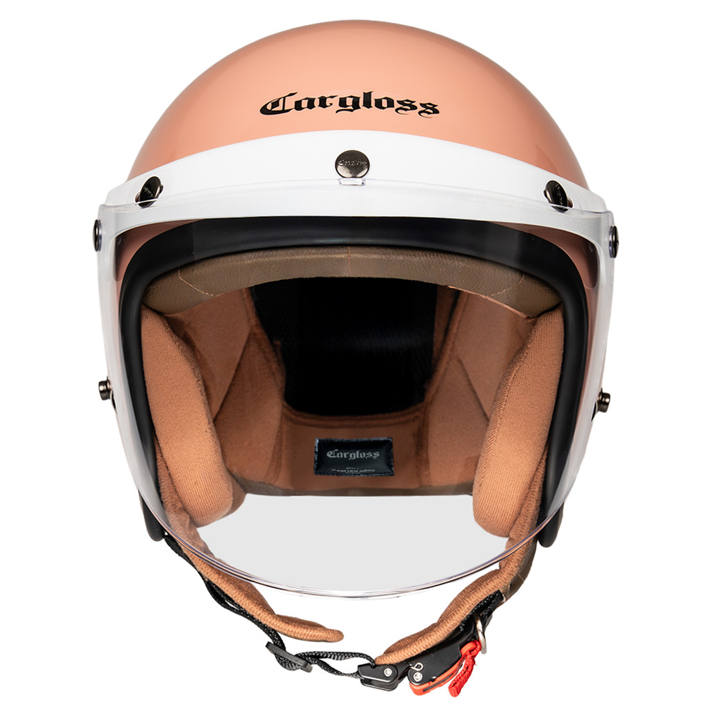 Cargloss CFH Hijab Retro Helm Half Face - Dusty Pink - Gambar 4