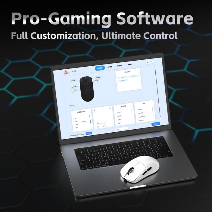 Ajazz AJ159 / AJ-159 V2 Gaming Mouse Wireless PAW3950 26000 DPI 56g Lightweight 2.4G Bluetooth USB Type-C - Gambar 4