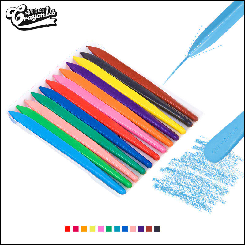 POPmaker shop ​Krayon Mewarnai Anti Air - Warna Cerah Pastel, Desain Ergonomis & Tebal untuk Anak Usia Dini, Non-Toxic & Mudah Dicuci cod - Gambar 4