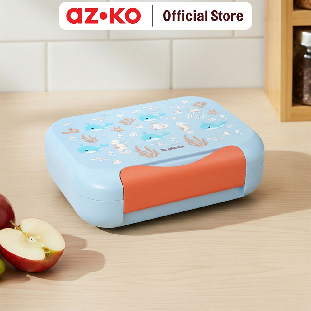 AZKO Picas Critter Kotak Makan 3 Sekat 1.2 Liter Bento Box Meal Container Tempat Bekal Lunch Box Kotak Bekal