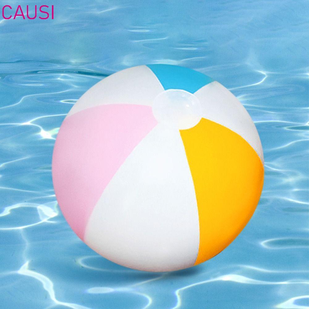 CAUSI Inflatable Beach Ball, 30cm 40cm Rainbow Beach Ball, Fun Party ...