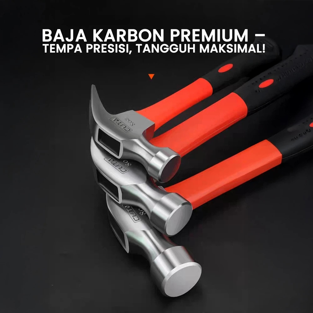 GAGANG PANJANG / PALU KAMBING BESI GAGANG KARET 8oz - Gambar 3