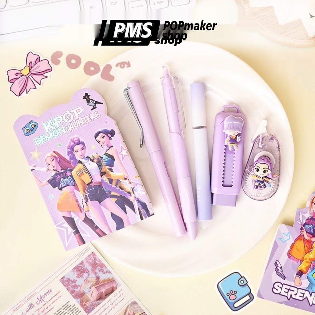 POPmaker shop set alat tulis sanrio lengkap buku pulpen pensil penghapus untuk sekolah hobi menulis koleksi hadiah H1180 COD - Gambar 2