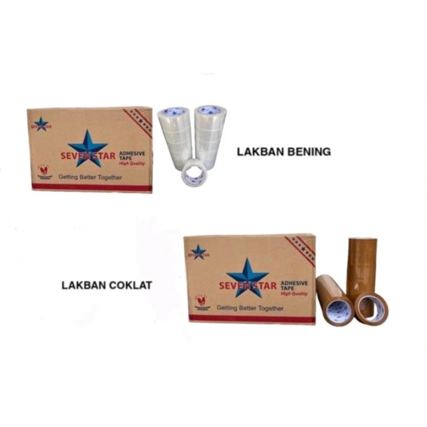 LAKBAN SEVEN STAR TAPE 45 MM X 90 YARD - Gambar 4