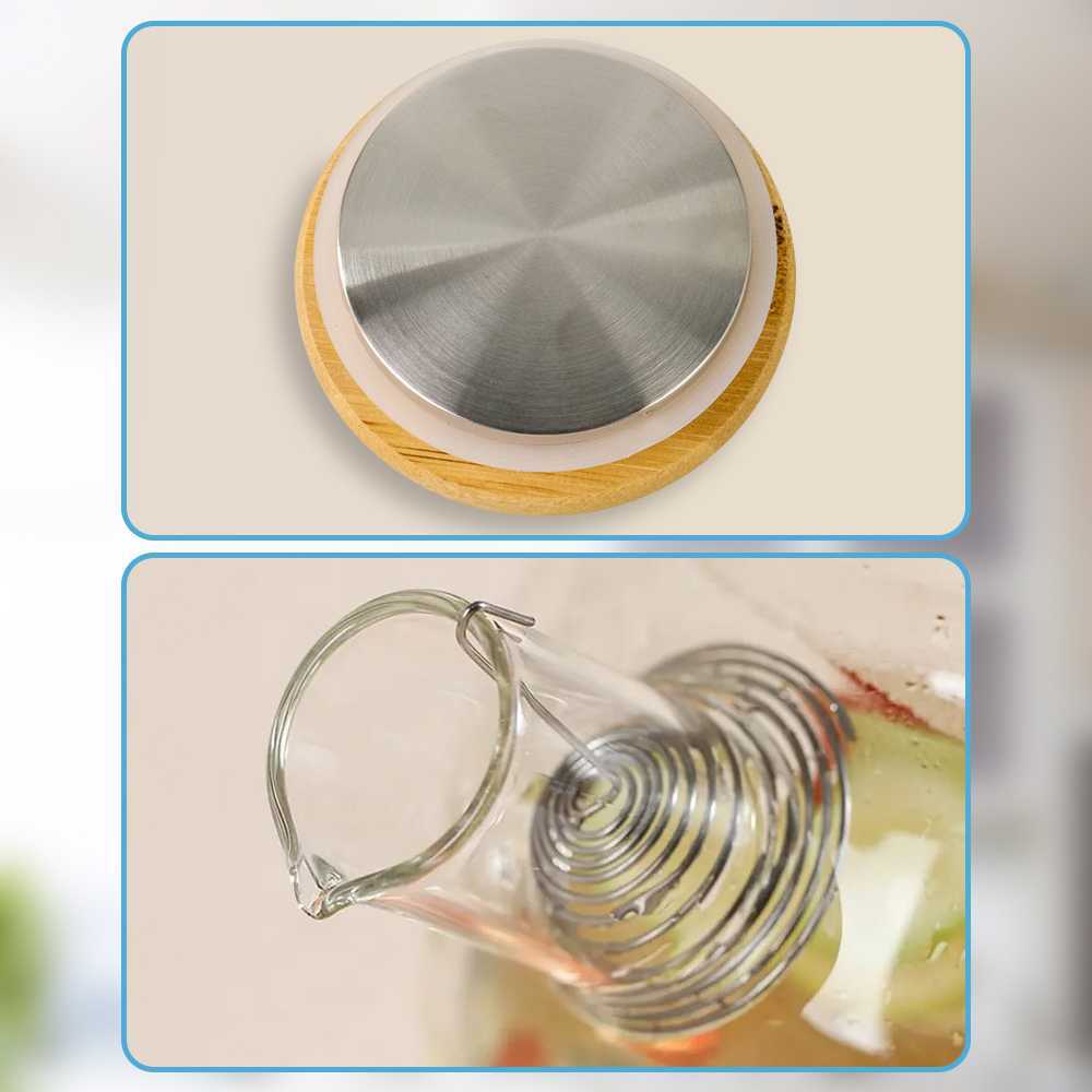 AKIEMSTR Teko Pitcher Kaca Borosilikat Tahan Panas Water Jug 1.1L - TP-760 - Gambar 3