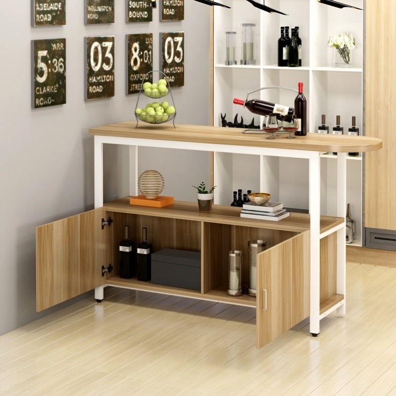 Open Kitchen Bar Dining Table Integrated Family Partition Table ...