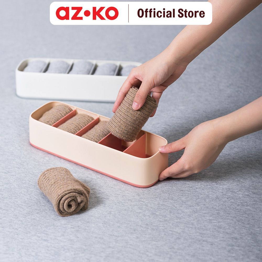 AZKO Stora Partition Organizer Meja Desk Drawer Organizer Tempat Alat Tulis Desk Storage Laci Meja - Gambar 3