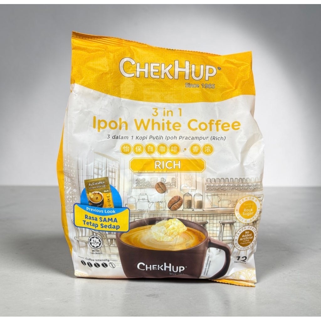 ChekHup 3 in 1 Ipoh White Coffee Rich - Instant Coffee Mix - 12 Sachets ...