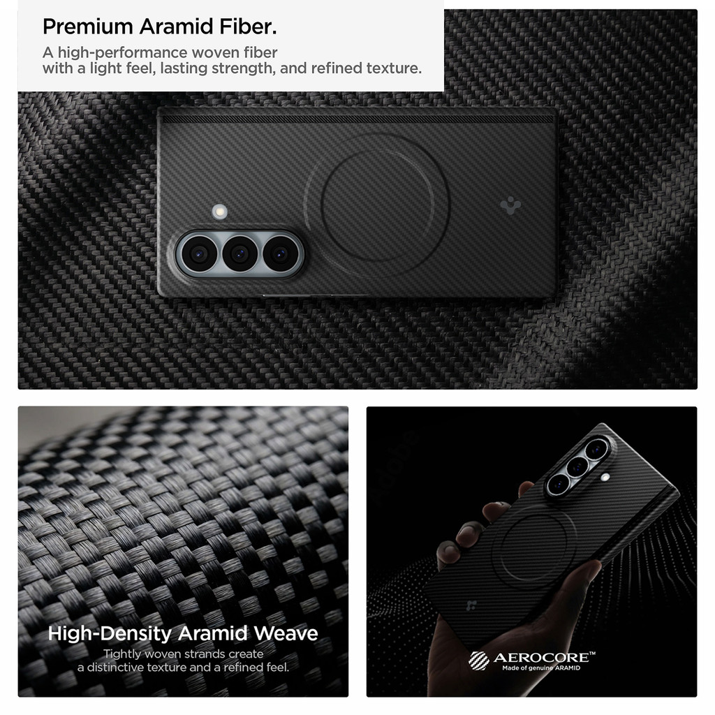 SPIGEN Case for Samsung Galaxy Z Fold 8 Ultra Air Skin Aramid Magfit Ultra Slim Magnetic Carbon Casing - Gambar 3