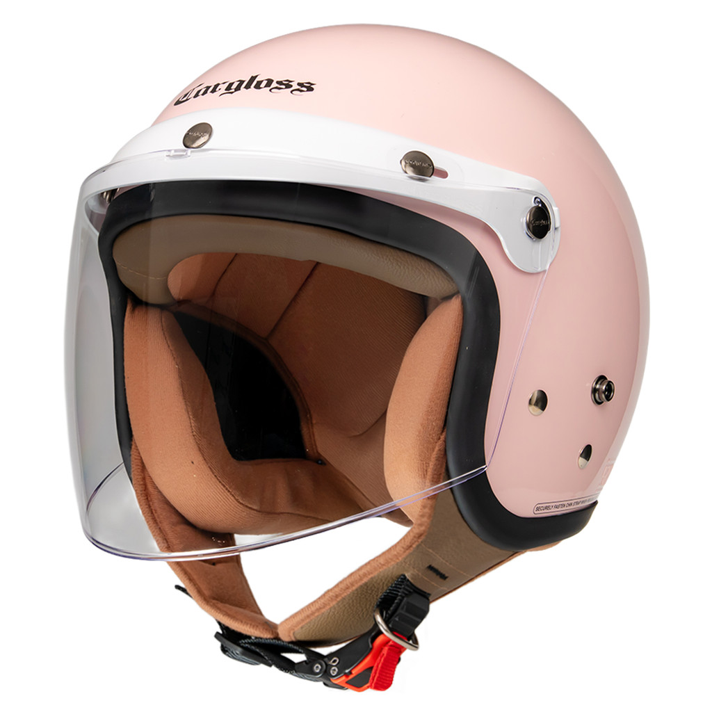 Cargloss CFH Hijab Retro Helm Half Face - Pale Pink - Gambar 2