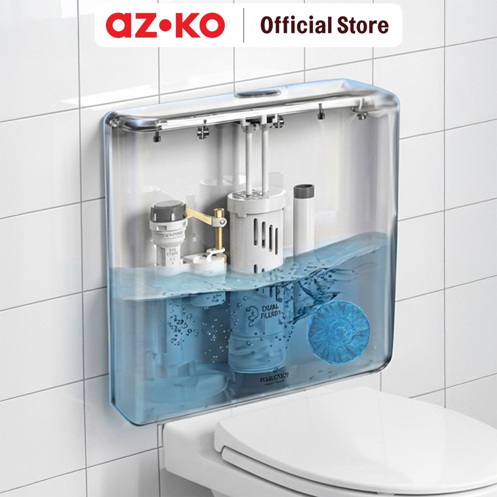 AZKO Glint Tablet Pembersih Kloset 6 Pcs - Biru Toilet Cleaner Tablet Toilet Tank Cleaner Flush Cleaner Bowl Freshener Sanitizing Tablet - Gambar 3