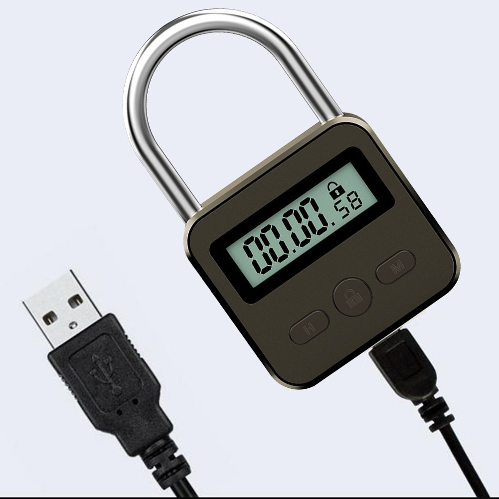 [HOT] Smart Time Lock LCD Display Time Lock Multifunction Travel ...