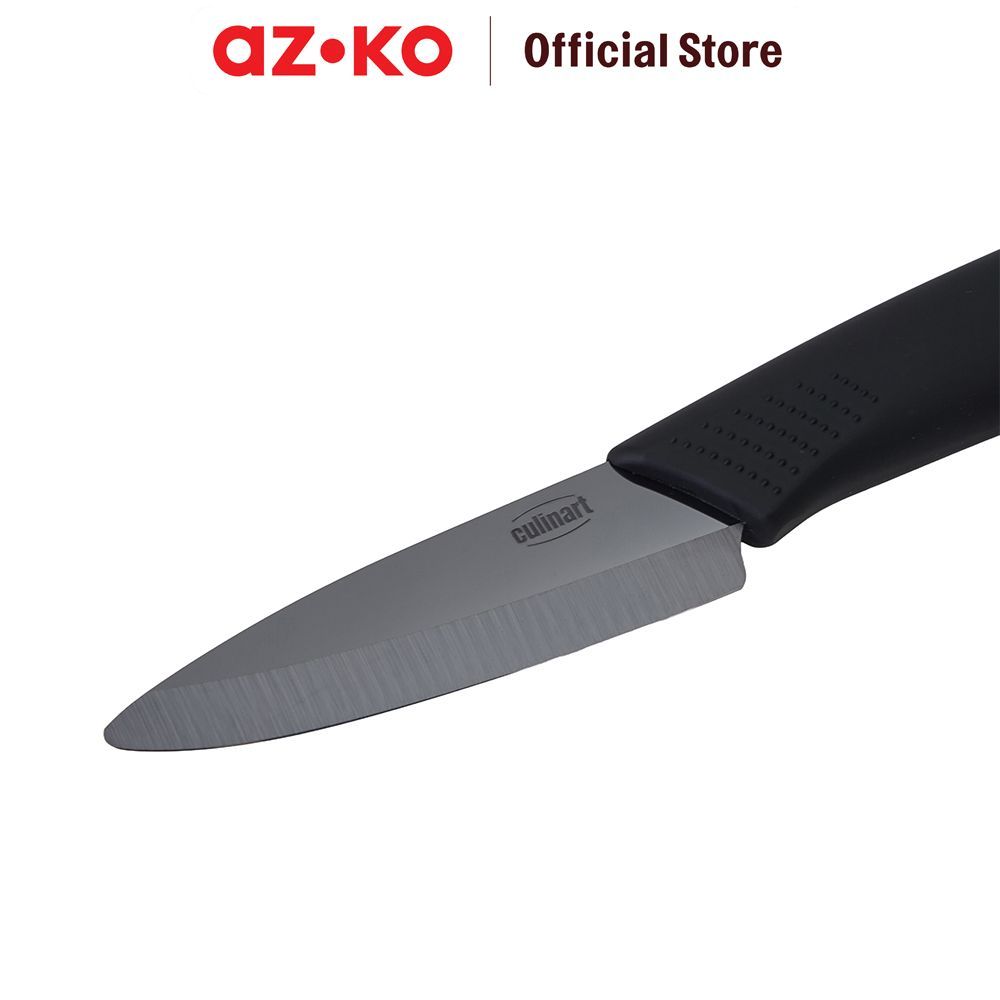 AZKO Culinart Shiny Pisau Paring 17.5 cm - Hitam Fruit Peeler Utility Slicer Cutter Kecil Alat Kupas - Gambar 3