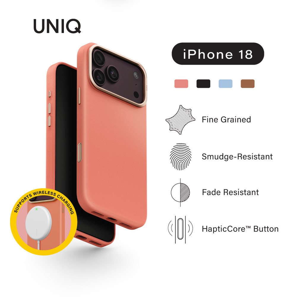 UNIQ Lyden Premium Leatherette For iPhone 18 Pro Max Case / iPhone 17 ...
