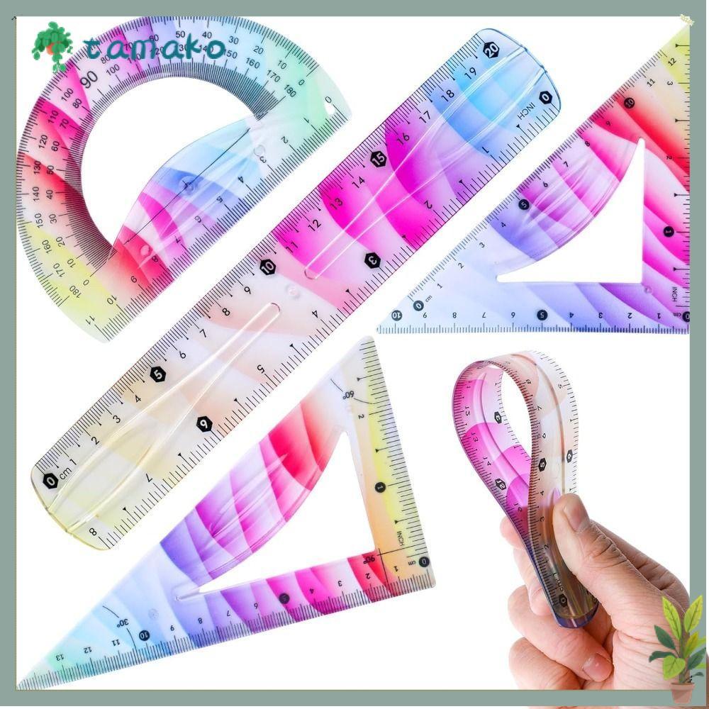 TAMAKO Soft Ruler Set, 20/30CM Plastic Straight Ruler, Multifunctional ...