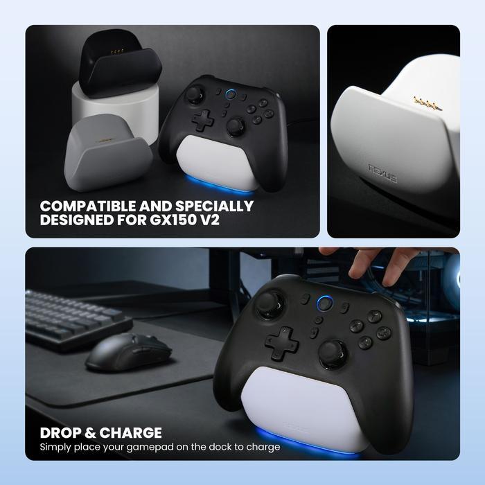 Rexus GDC-04 / GDC04 Docking Charge for Gamepad GX150 V2 Smart Docking with LED - Gambar 3