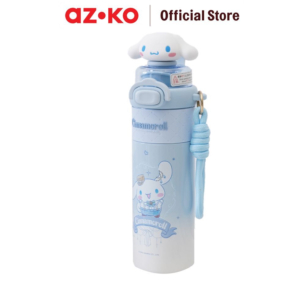 AZKO Sanrio Botol Vacuum Flask Stainless Steel 316 Dengan Strap 550 ml Tumbler Botol Air Tempat Minum Botol Minuman Water Bottle Tambler Termos - Gambar 2