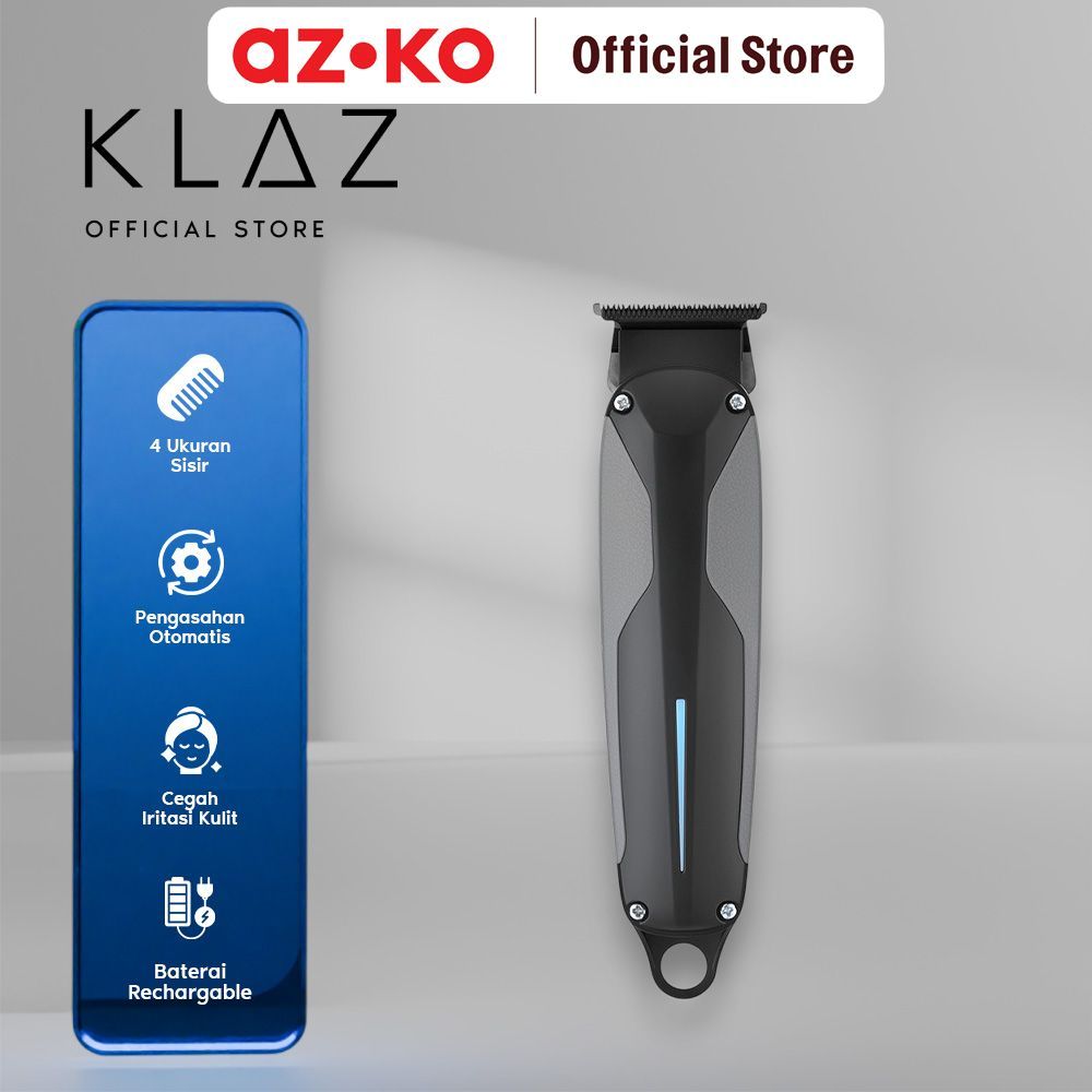 AZKO Klaz Valor Alat Pencukur Rambut 1300 mAh - Hitam Hair Clipper Mesin Cukur Alat Potong Rambut Hair Trimmer Mesin Potong Rambut