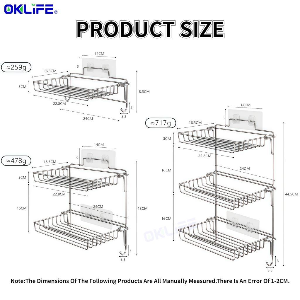 Wall Mount No Drill Storage Shelf Stainless Steel Foldable Multi‑Layer Organizer for Kitchen Spice Container view 7