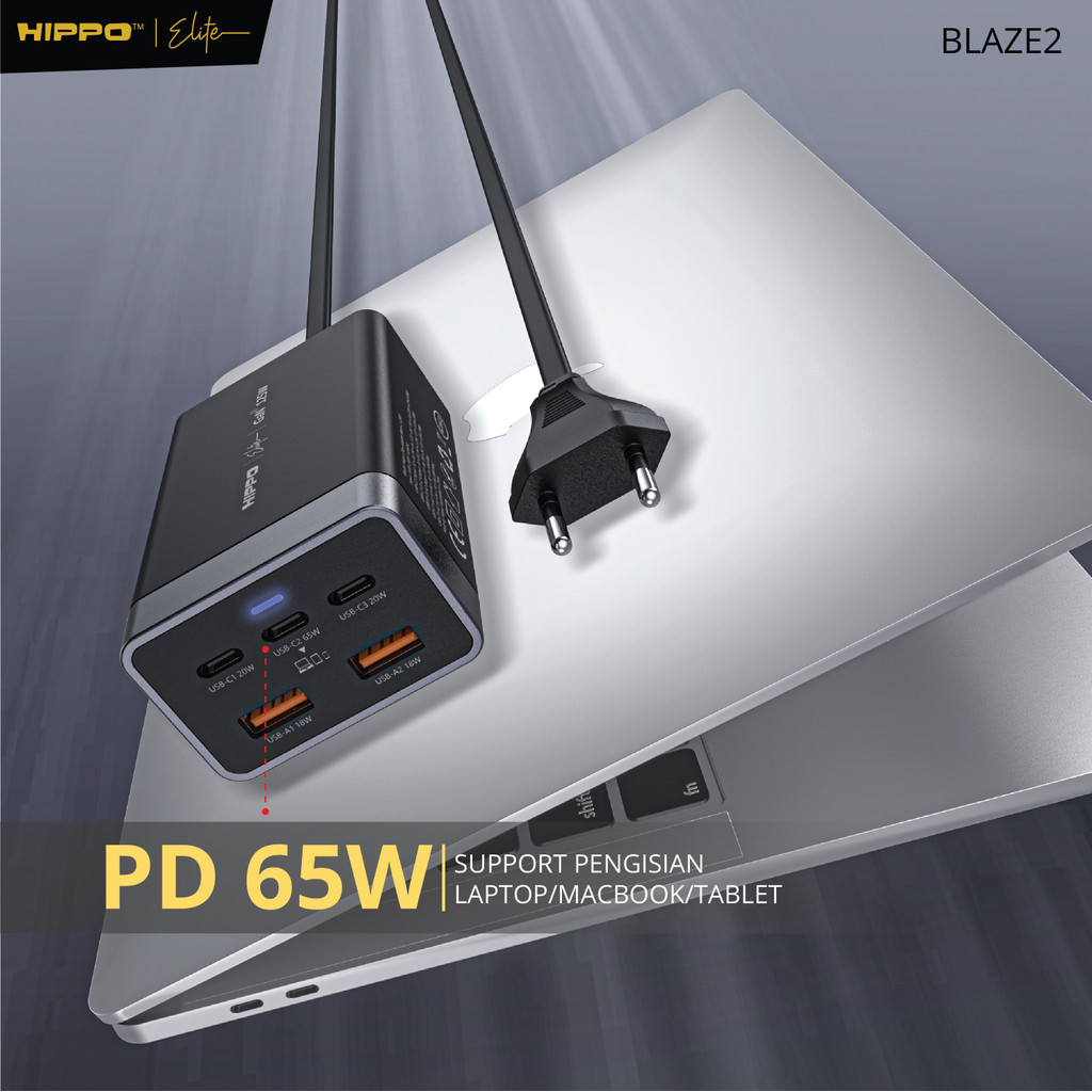 Hippo Elite Blaze 2 125W Adaptor Charger 5 port Support Laptop - Gambar 3