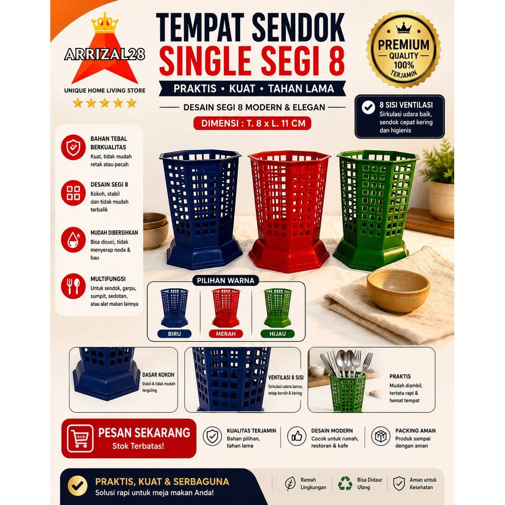 (BUBBLEWRAP) TEMPAT SENDOK SINGLE SEGI 8