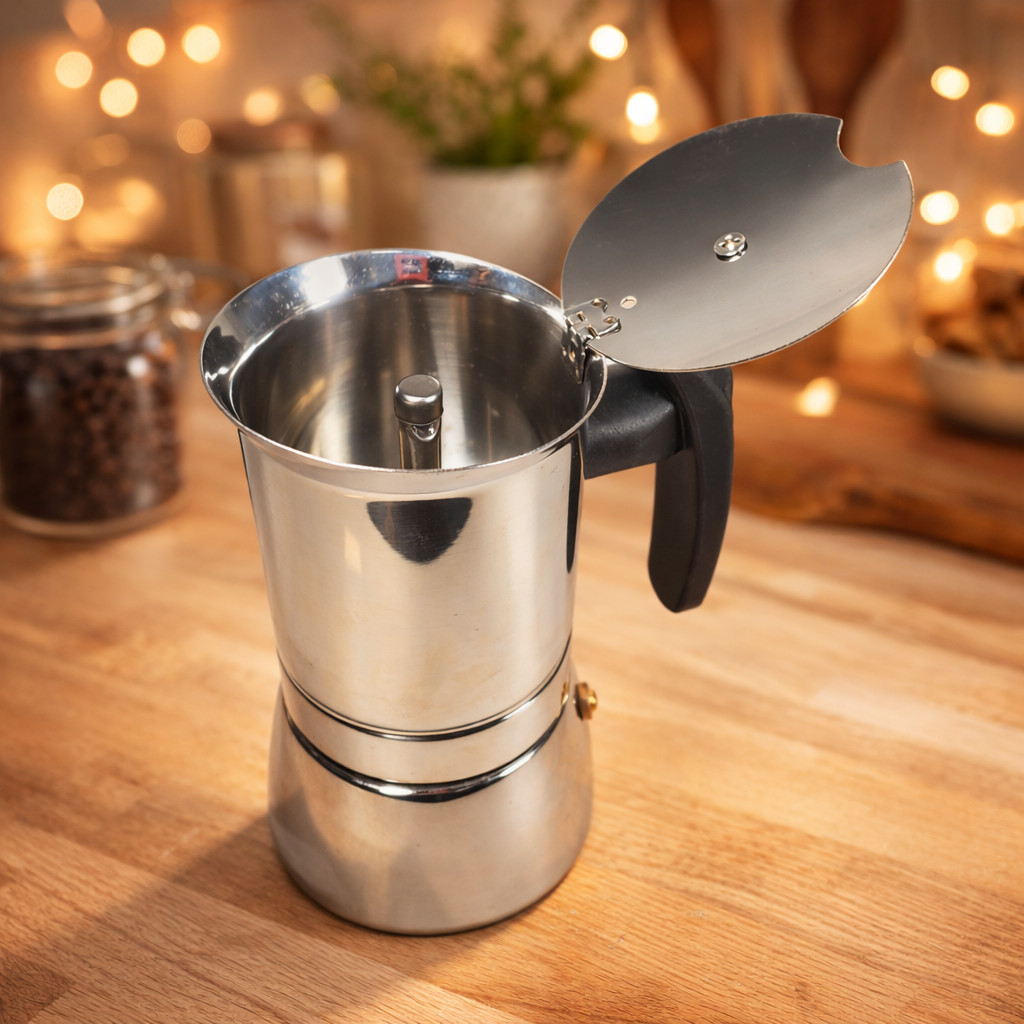 AKIEMSTR Moka Pot Teko Kopi Espresso Coffee Maker Stovetop - Z25 - Gambar 3