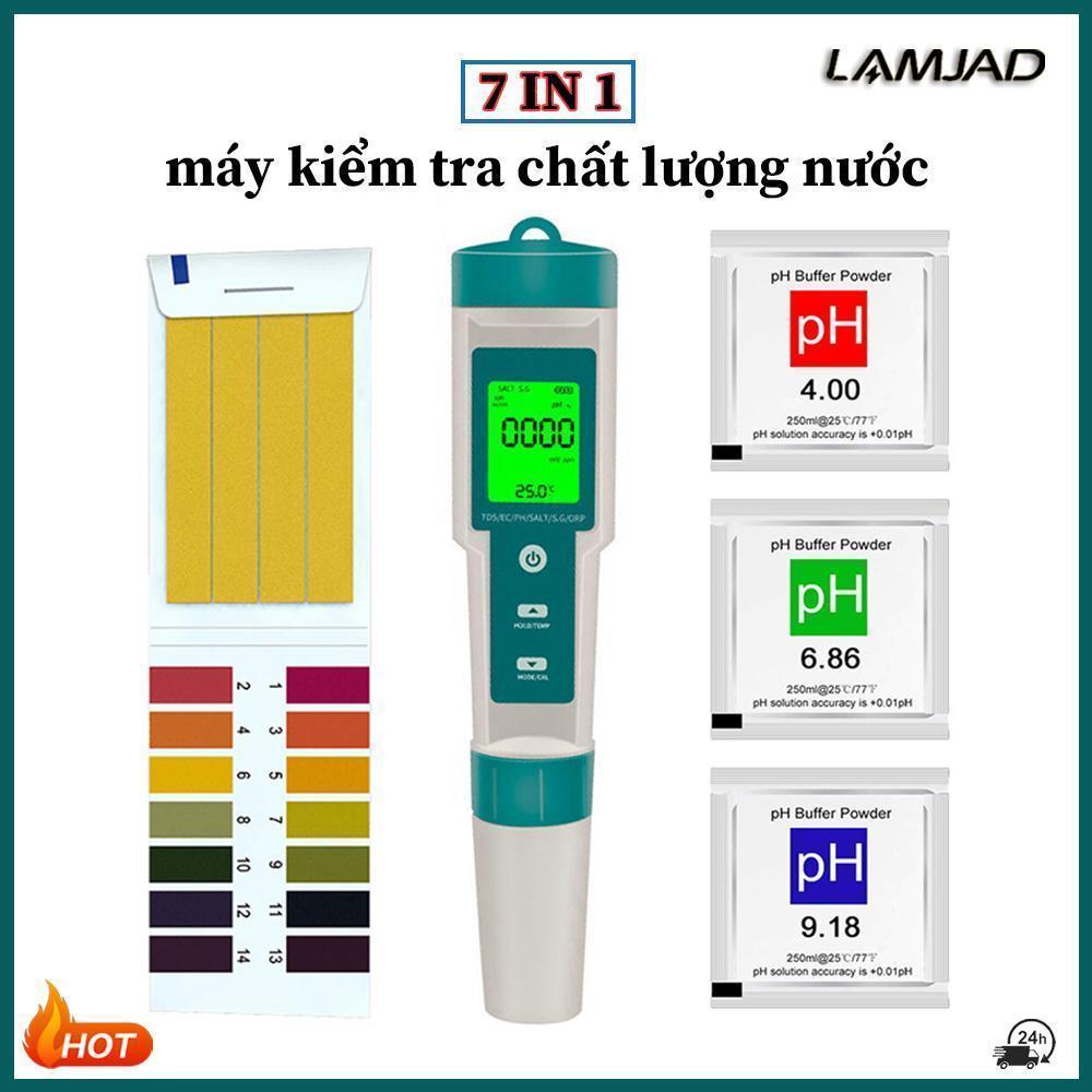 2026 7-in-1 Water Quality Meter, pH TDS EC ORP SG Temperature Salinity ...