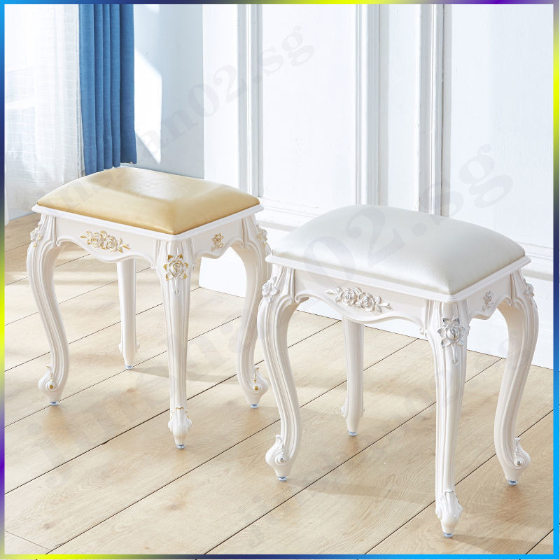 European American dressing table stool makeup stool soft package small ...