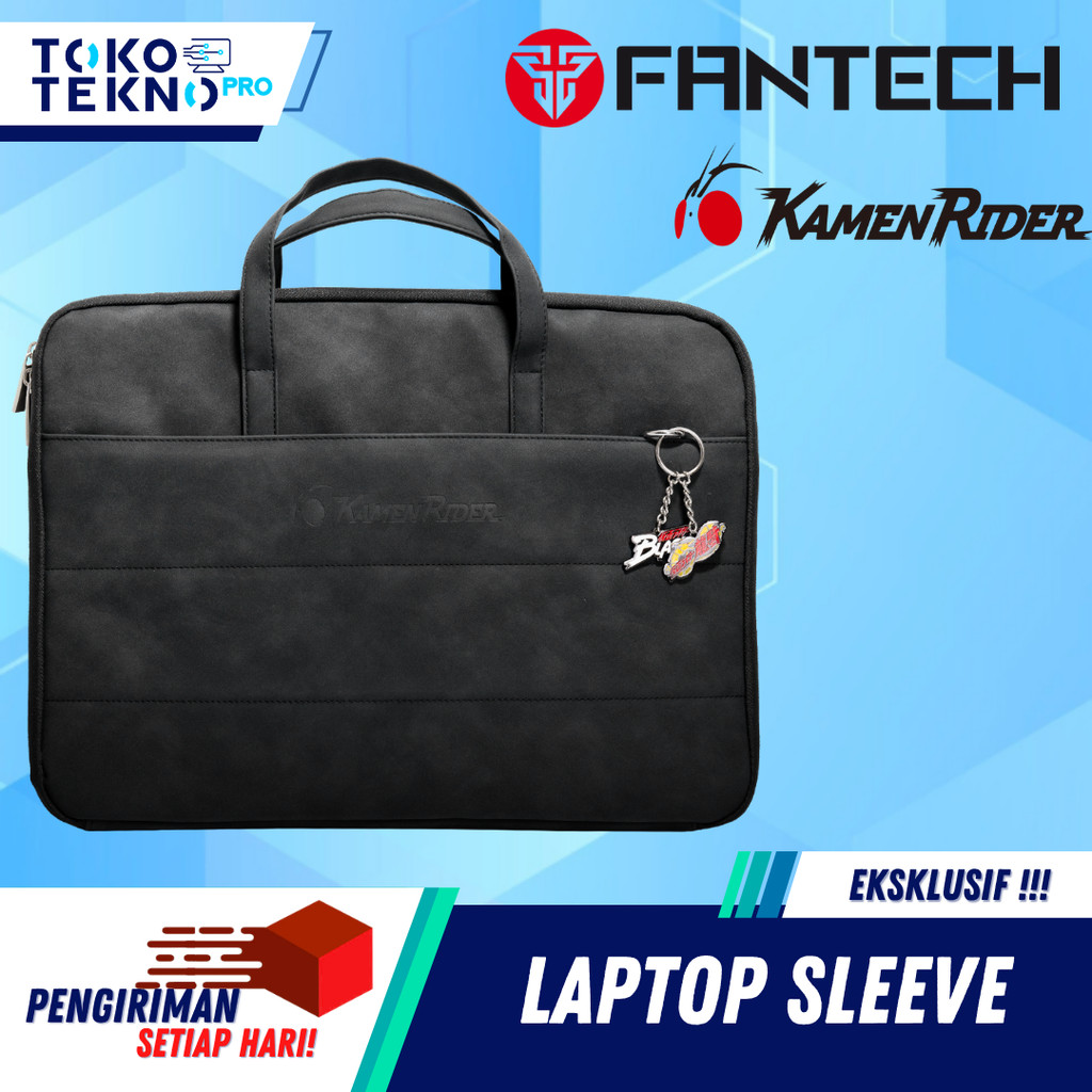 Fantech x Kamen Rider Laptop Sleeve Bag Pouch Tas Laptop Selempang Tahan Air 14-15 Inch Multi Compartment Briefcase