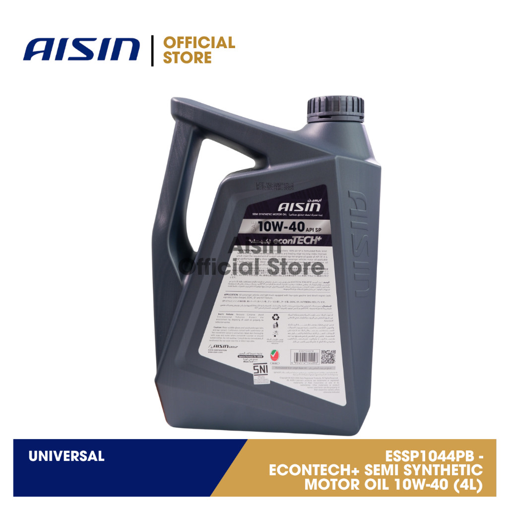 AISIN econTECH+ Semi Synthetic Motor Oil 10W-40 SN PLUS 4L [ESSNP1044PC] - Gambar 2
