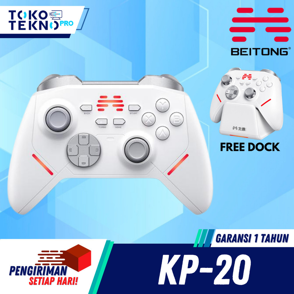 BEITONG KP20 / KP-20 Wireless Gaming Gamepad Controller with 1000Hz Polling Rate, TMR Joysticks & Hall Triggers Controller