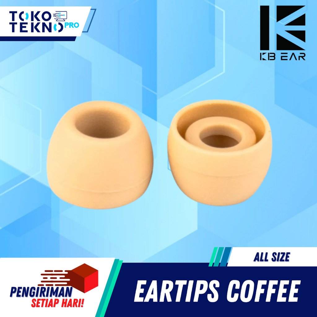 KBEAR Coffee Eartips Soft Silicone Replacement IEM Earphone Eartips