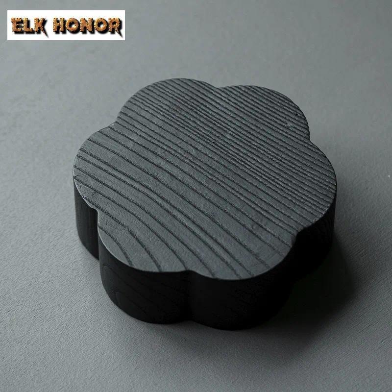 Charcoal Fired White Wax Wood Pot Holder Creative Plum Dry Brew Table Antique Teae Support Tea Tray Drinke Decoration Gift - Gambar 4