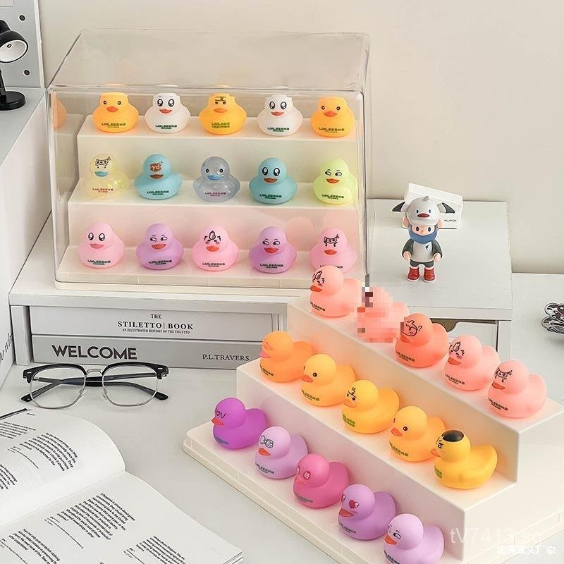 Display Stand Bubble Mart Cute Display Box Transparent Step-style Duck ...