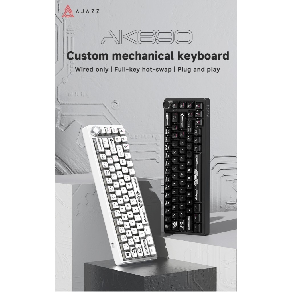 Ajazz AK690 / AK-690 Wired Mechanical Gaming Keyboard Full Key Hotswappable - Gambar 4