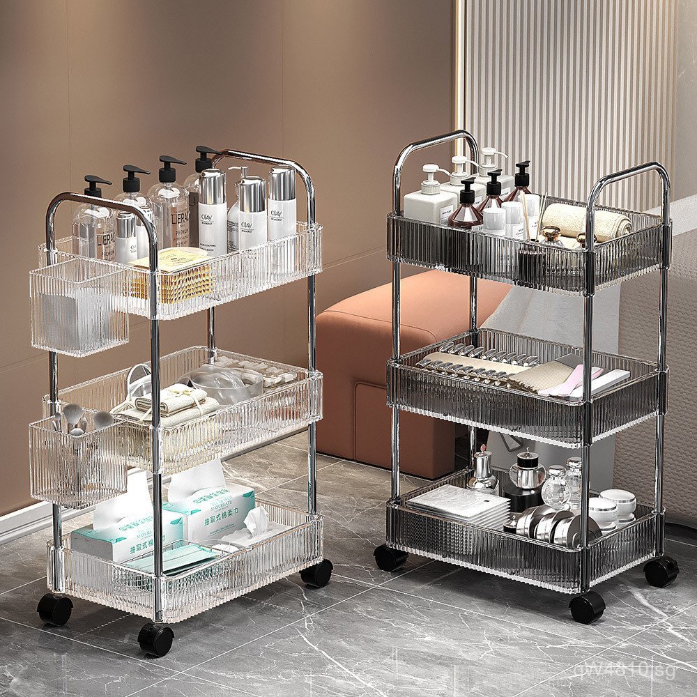 Perm and Dye Beauty Cart Small Trolley Barber Shop Storage Rack Special ...
