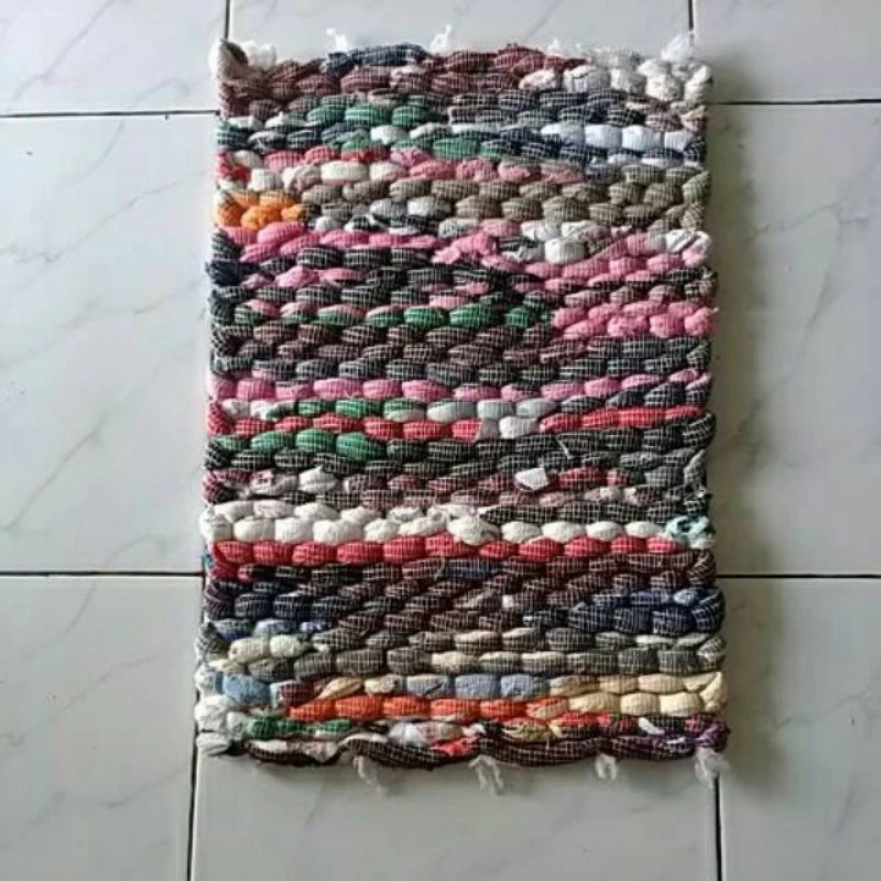 Keset Kain Anyam Tenun Murah 30x40cm Anti-Slip - Gambar 2