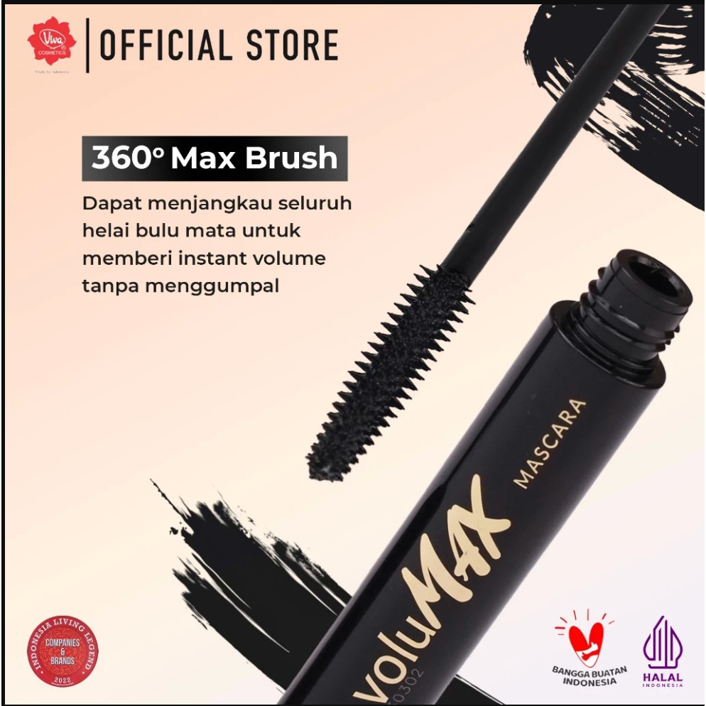 Viva Queen VoluMAX Waterproof Mascara / Merah Jingga Official - Gambar 3