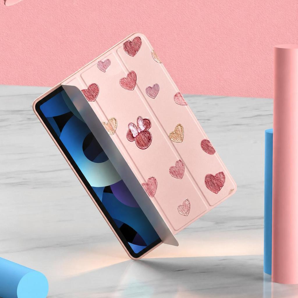 Case Matte Cute Love For iPad Gen 11" Gen 7 8 9 10.2" Air 4 5 6 Gen 10th 10.9 inch Motif Cartoon Minnie Mouse Mini 1 2 3 4 5 6 7 Pro 11" Smart Casing - Gambar 2