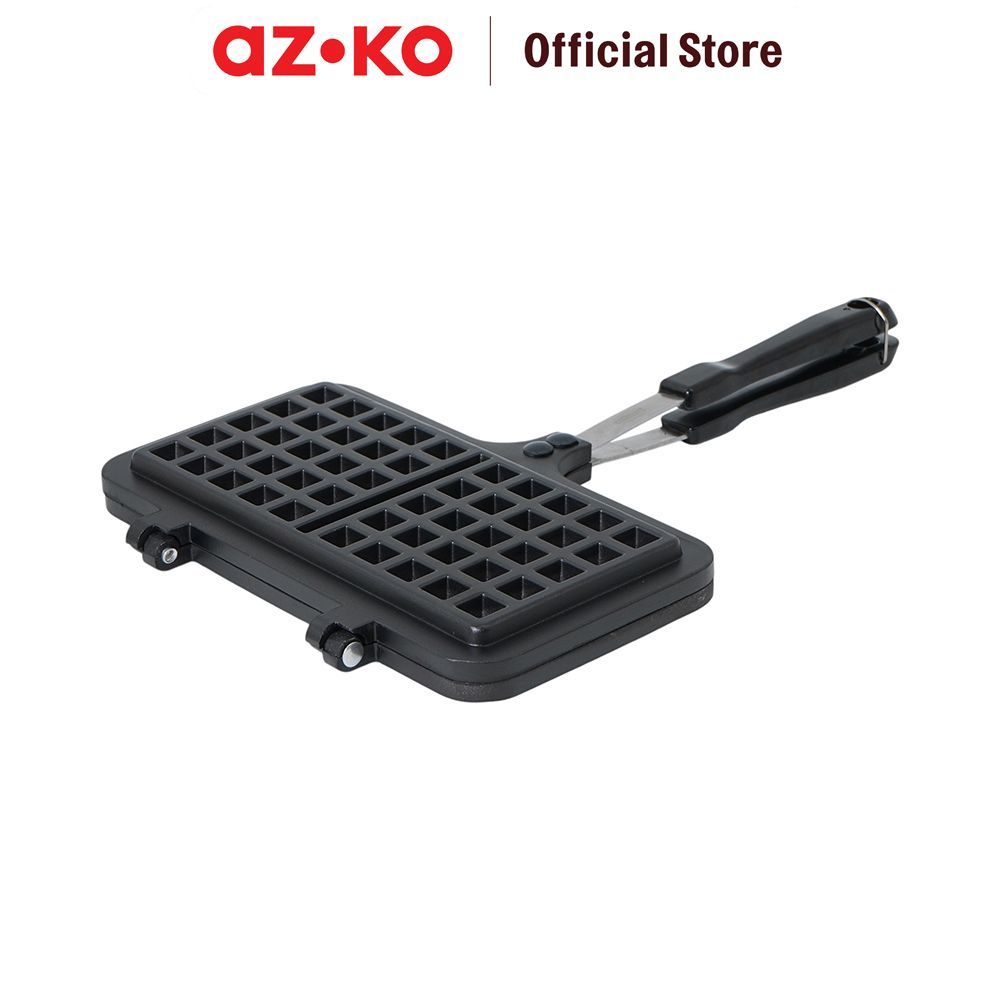 AZKO Culinart Cetakan Waffle Square Double Aluminium Die-Cast - Abu-Abu Cetakan Waffle Grill Waffle Pembuat Waffle