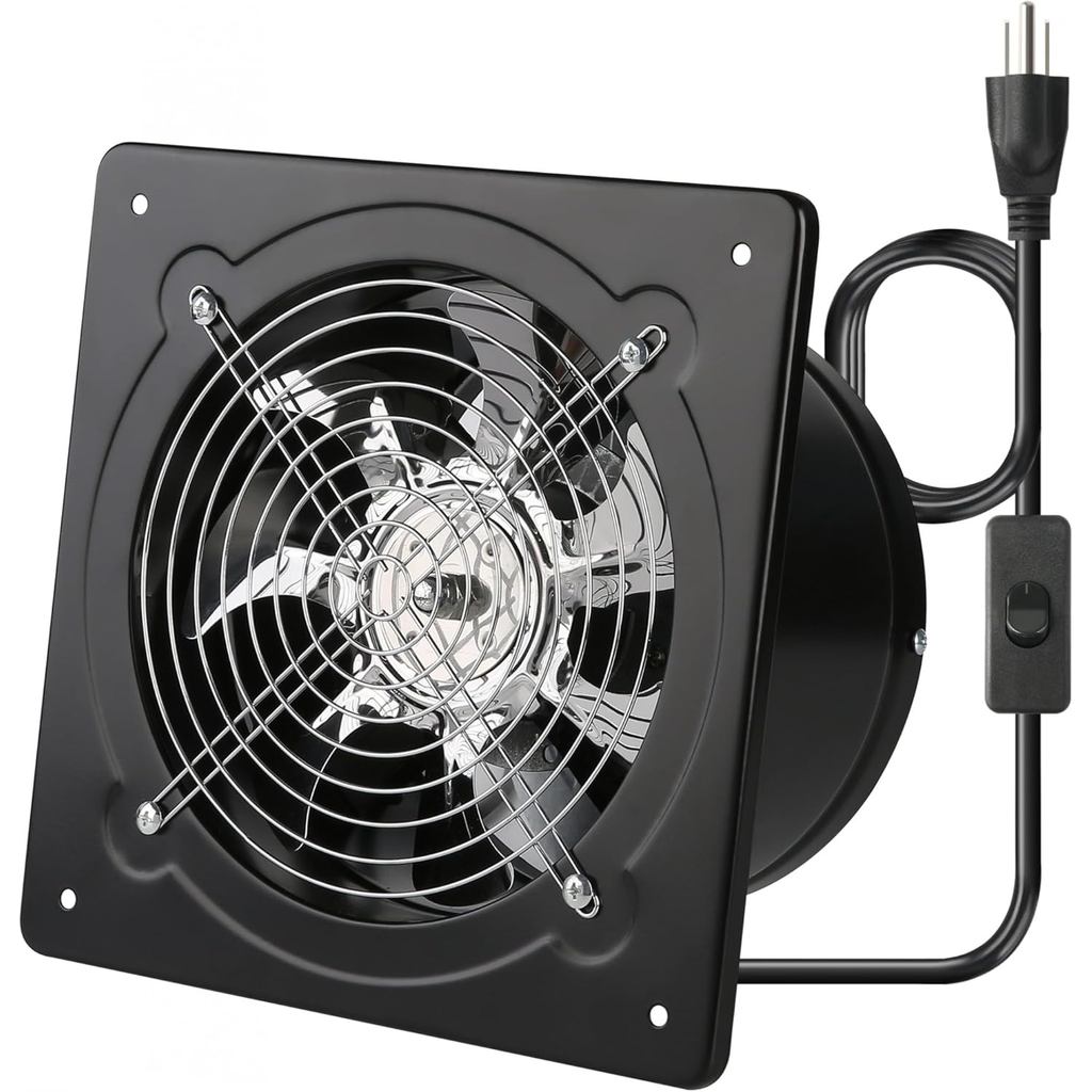 8 Inch Exhaust Fan Metal Ventilation Fan With Switch Window And Wall ...