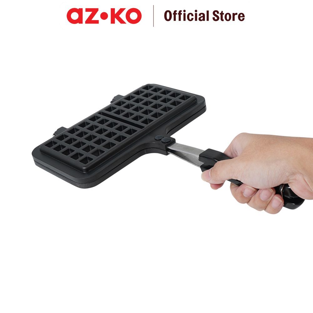 AZKO Culinart Cetakan Waffle Square Double Aluminium Die-Cast - Abu-Abu Cetakan Waffle Grill Waffle Pembuat Waffle - Gambar 3