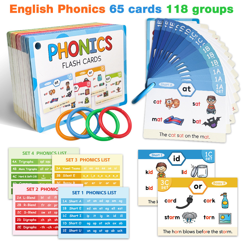 English Phonics Natural Spelling Flash Card flashcards Root Spelling ...