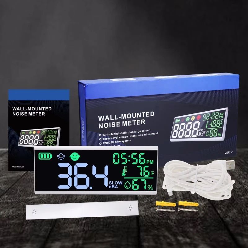 30~130dB Digital Sound Level Noise Decibel Meter Real-time monitoring ...