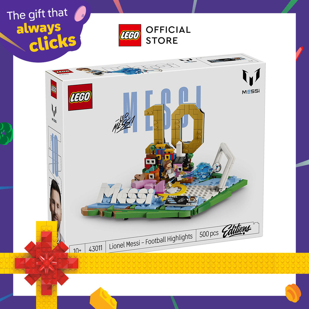 LEGO Editions Football 43011 Lionel Messi – Soccer Highlights (500 Pieces), FIFA World Cup 2026 Collection, Toys, Bricks, Mainan Anak Laki Laki