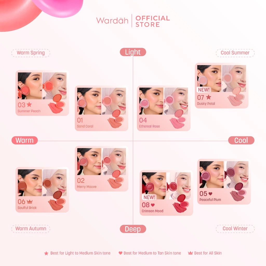 [NEW LAUNCH!] Wardah Cream Blush On Macaroon Colorfit Melt to Pop Cream Blush - Dengan Vitamin E, tekstur cream-to-powder, warna intens hasil smooth tahan hingga 8 jam, liquid blush on blendable pigmented blush cool tone - Makeup Wardah Official Store - Gambar 3