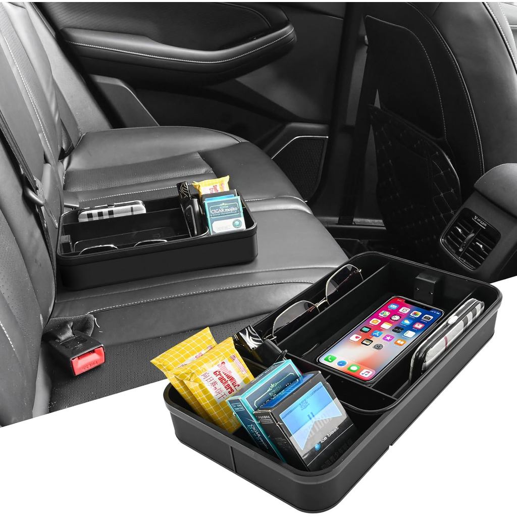 Car Armrest Extra Storage Box,Center Console Organizer,Dash Mount Phone ...