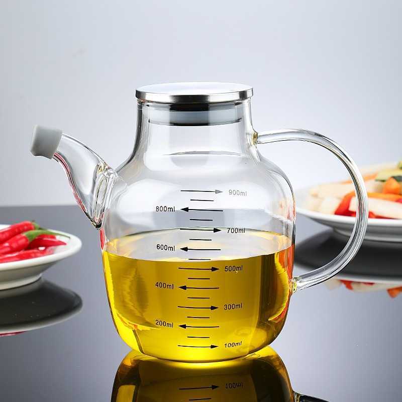 AKIEMSTR FMA Teko Wadah Minyak Kaca Borosilikat Heat Resistant Leakproof - FM-2PL - Gambar 2