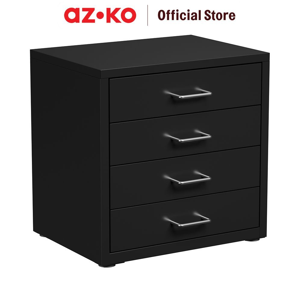 AZKO Stora Studia Laci Penyimpanan Mini 4 Tingkat - Hitam Desk Drawer Organizer Tempat Alat Tulis Mini ge Laci Meja Kerja - Gambar 2